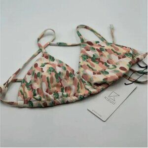 Kisuii Camo Print Bikini Top Size Medium NWT